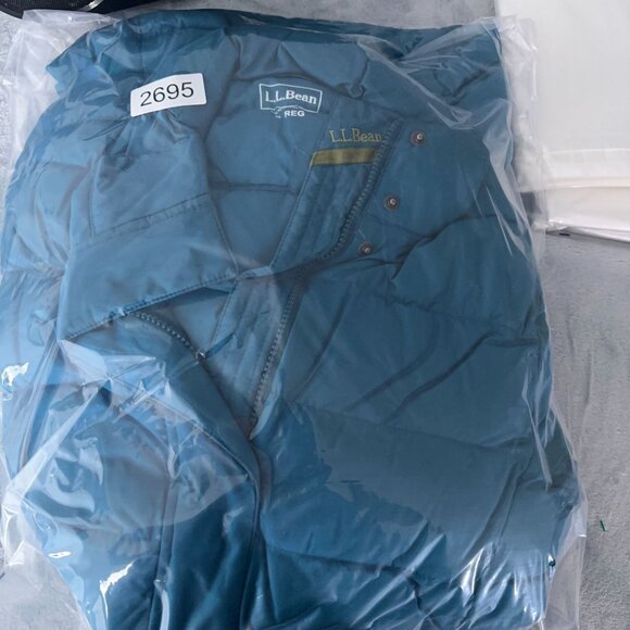 L.L.Bean Warm Down Long Jacket Coat Womens Size Small Full Zip Up Teal Blue - Picture 12 of 12
